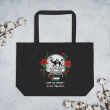 Load image into Gallery viewer, T.Y.C. Large Organic Cotton Black Tote with Slogan and Dua