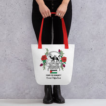 Load image into Gallery viewer, T.Y.C. Classic Tote Palestine - Ruby Red Handle
