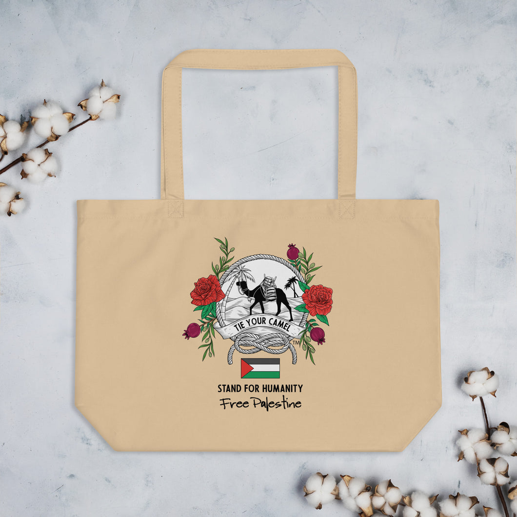 T.Y.C. Large Organic Cotton Tote with Slogan and Dua